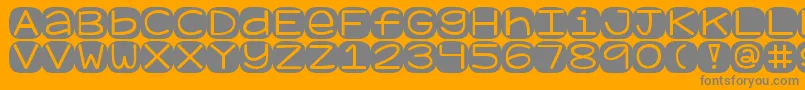 Kggeronimoblocks Font – Gray Fonts on Orange Background