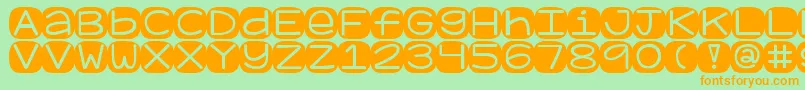 Kggeronimoblocks Font – Orange Fonts on Green Background