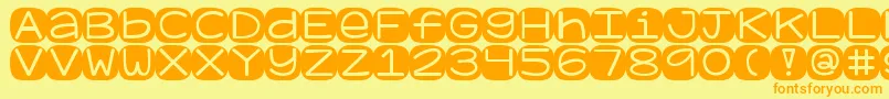 Kggeronimoblocks Font – Orange Fonts on Yellow Background