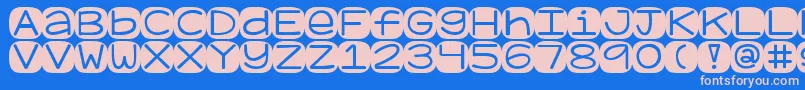 Kggeronimoblocks Font – Pink Fonts on Blue Background