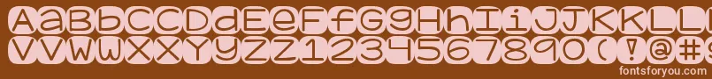Kggeronimoblocks Font – Pink Fonts on Brown Background