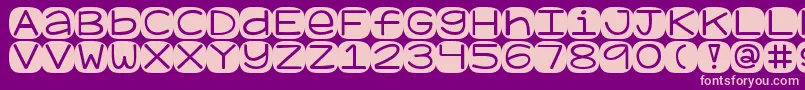Kggeronimoblocks Font – Pink Fonts on Purple Background