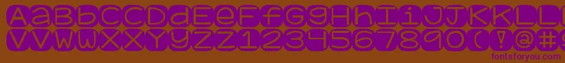 Police Kggeronimoblocks – polices violettes sur fond brun