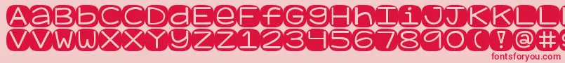 Kggeronimoblocks Font – Red Fonts on Pink Background