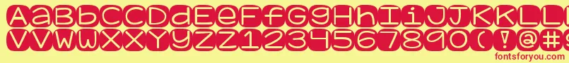 Kggeronimoblocks Font – Red Fonts on Yellow Background