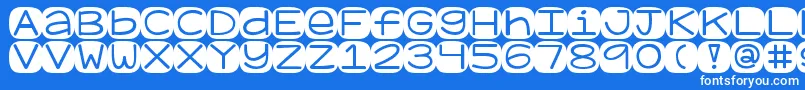 Kggeronimoblocks Font – White Fonts on Blue Background