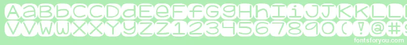 Kggeronimoblocks Font – White Fonts on Green Background