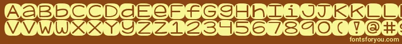 Kggeronimoblocks Font – Yellow Fonts on Brown Background