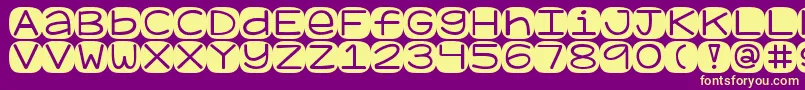 Kggeronimoblocks Font – Yellow Fonts on Purple Background