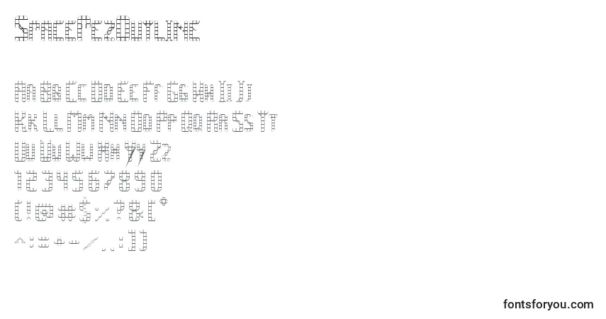 Шрифт SpacePezOutline – алфавит, цифры, специальные символы