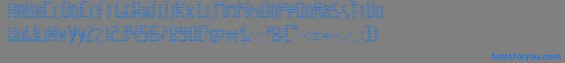 Шрифт SpacePezOutline – синие шрифты на сером фоне