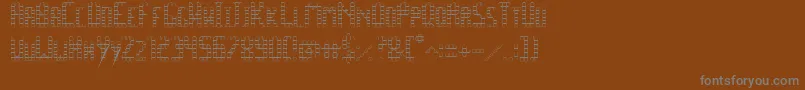 SpacePezOutline Font – Gray Fonts on Brown Background