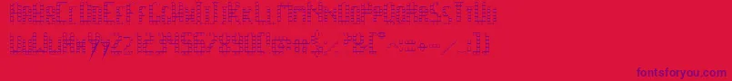 Weitere Informationen zur SpacePezOutline-Schriftart SpacePezOutline-Schriftart – Violette Schriften auf rotem Hintergrund