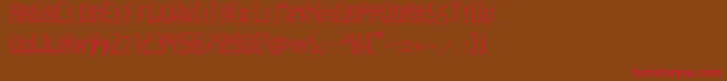 SpacePezOutline Font – Red Fonts on Brown Background