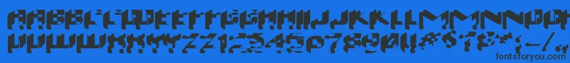 Wash Font – Black Fonts on Blue Background