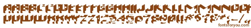 Шрифт Wash – коричневые шрифты на белом фоне