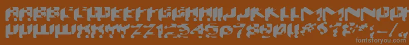 Wash-Schriftart – Graue Schriften auf braunem Hintergrund