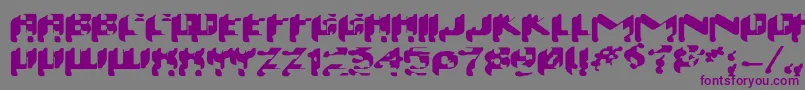 フォントWash – 紫色のフォント、灰色の背景