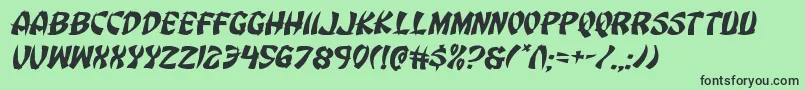 Eggrollexpandital Font – Black Fonts on Green Background