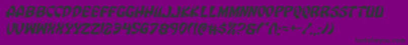 Czcionka Eggrollexpandital – czarne czcionki na fioletowym tle