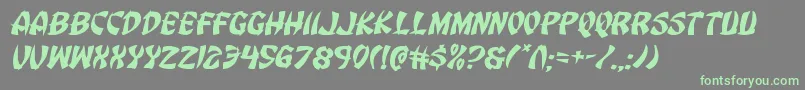 Eggrollexpandital Font – Green Fonts on Gray Background