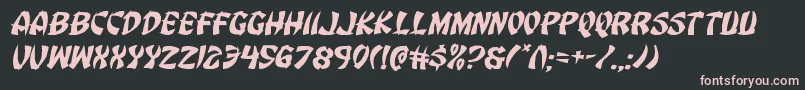 Eggrollexpandital Font – Pink Fonts on Black Background