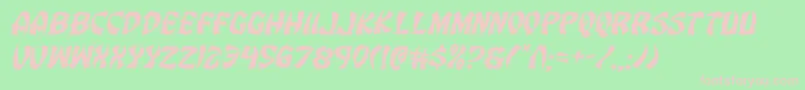 Eggrollexpandital Font – Pink Fonts on Green Background