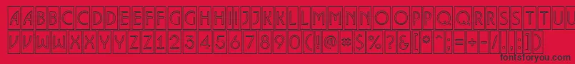 ALancetcmotl Font – Black Fonts on Red Background