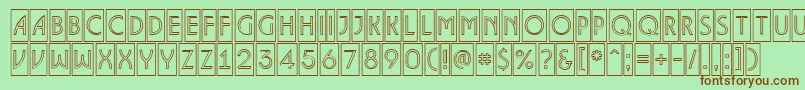 ALancetcmotl Font – Brown Fonts on Green Background