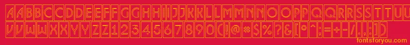 ALancetcmotl Font – Orange Fonts on Red Background