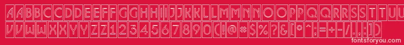 ALancetcmotl Font – Pink Fonts on Red Background