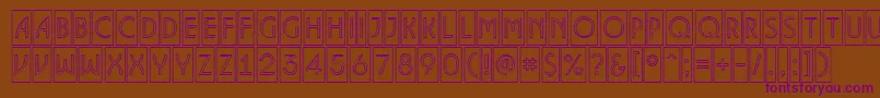 ALancetcmotl Font – Purple Fonts on Brown Background