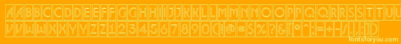 ALancetcmotl Font – Yellow Fonts on Orange Background