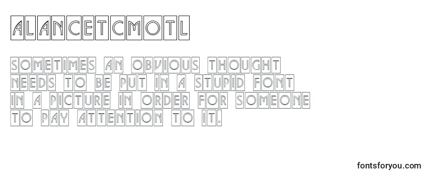 Review of the ALancetcmotl Font