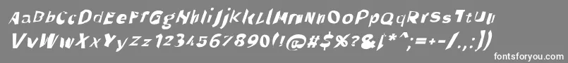 Throughtheblackwideita Font – White Fonts on Gray Background