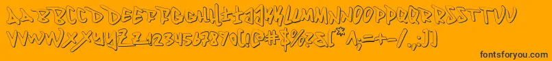 Fantom ffy Font – Black Fonts on Orange Background