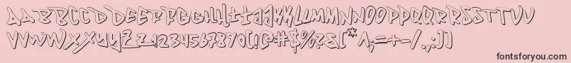 Шрифт Fantom ffy – чёрные шрифты на розовом фоне