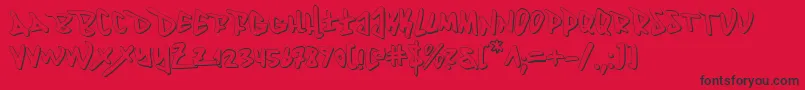 Czcionka Fantom ffy – czarne czcionki na czerwonym tle