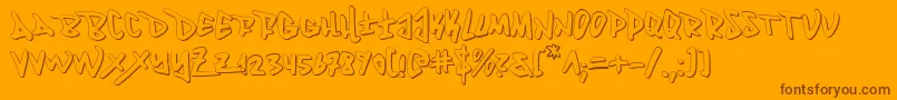 Fantom ffy Font – Brown Fonts on Orange Background