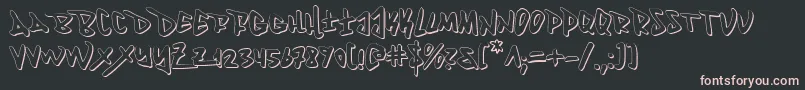 Шрифт Fantom ffy – розовые шрифты на чёрном фоне