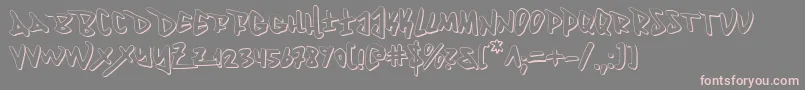 Fantom ffy Font – Pink Fonts on Gray Background