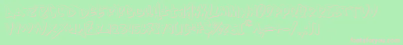Fantom ffy-fontti – vaaleanpunaiset fontit vihreällä taustalla