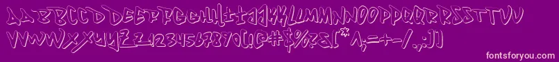 Fantom ffy Font – Pink Fonts on Purple Background