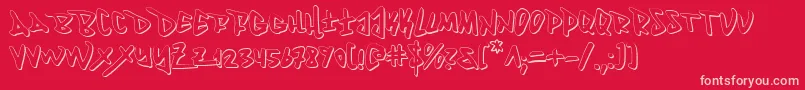 Шрифт Fantom ffy – розовые шрифты на красном фоне