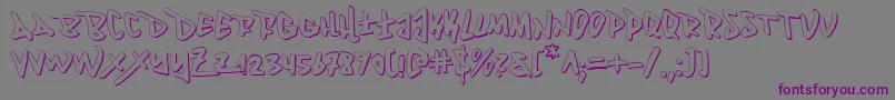Fantom ffy-fontti – violetit fontit harmaalla taustalla