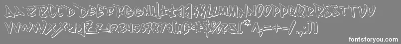 フォントFantom ffy – 灰色の背景に白い文字