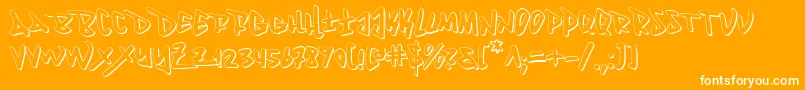 Fantom ffy Font – White Fonts on Orange Background