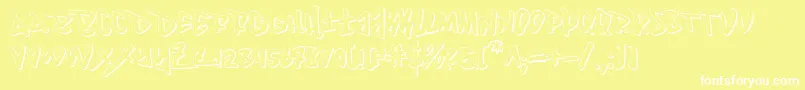 Fantom ffy Font – White Fonts on Yellow Background