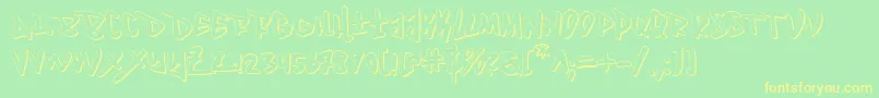 Шрифт Fantom ffy – жёлтые шрифты на зелёном фоне