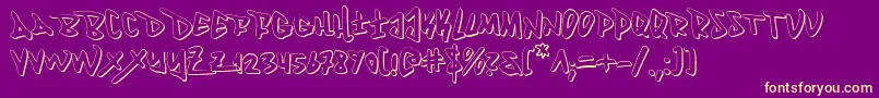 Fantom ffy Font – Yellow Fonts on Purple Background